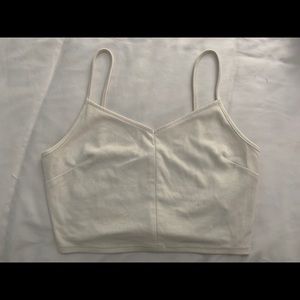 White cropped tank